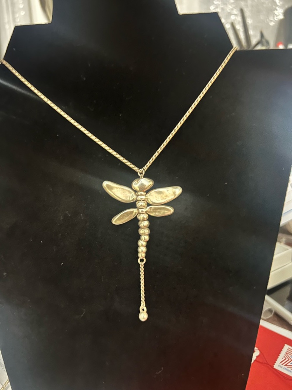 UNO de 50 Sterling Silver Dragonfly Pendant Necklace